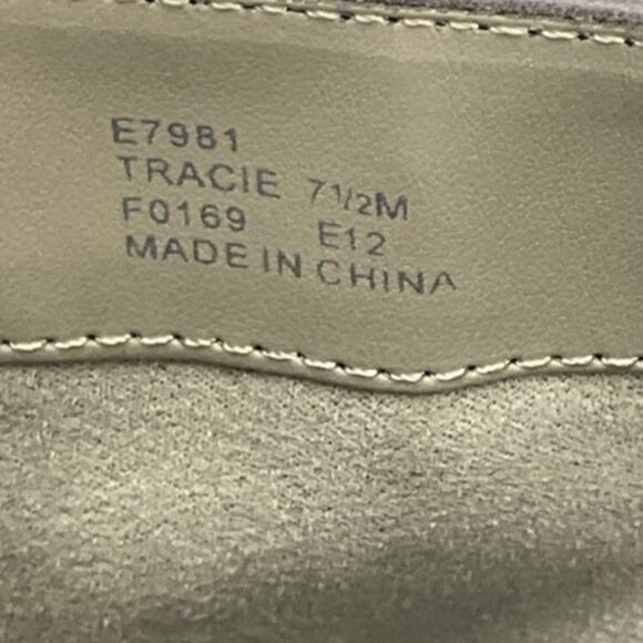 Calvin Klein Tracie Double Strap Silver Buckle Gray Tall Riding Boots Women 7.5 - Picture 9 of 11